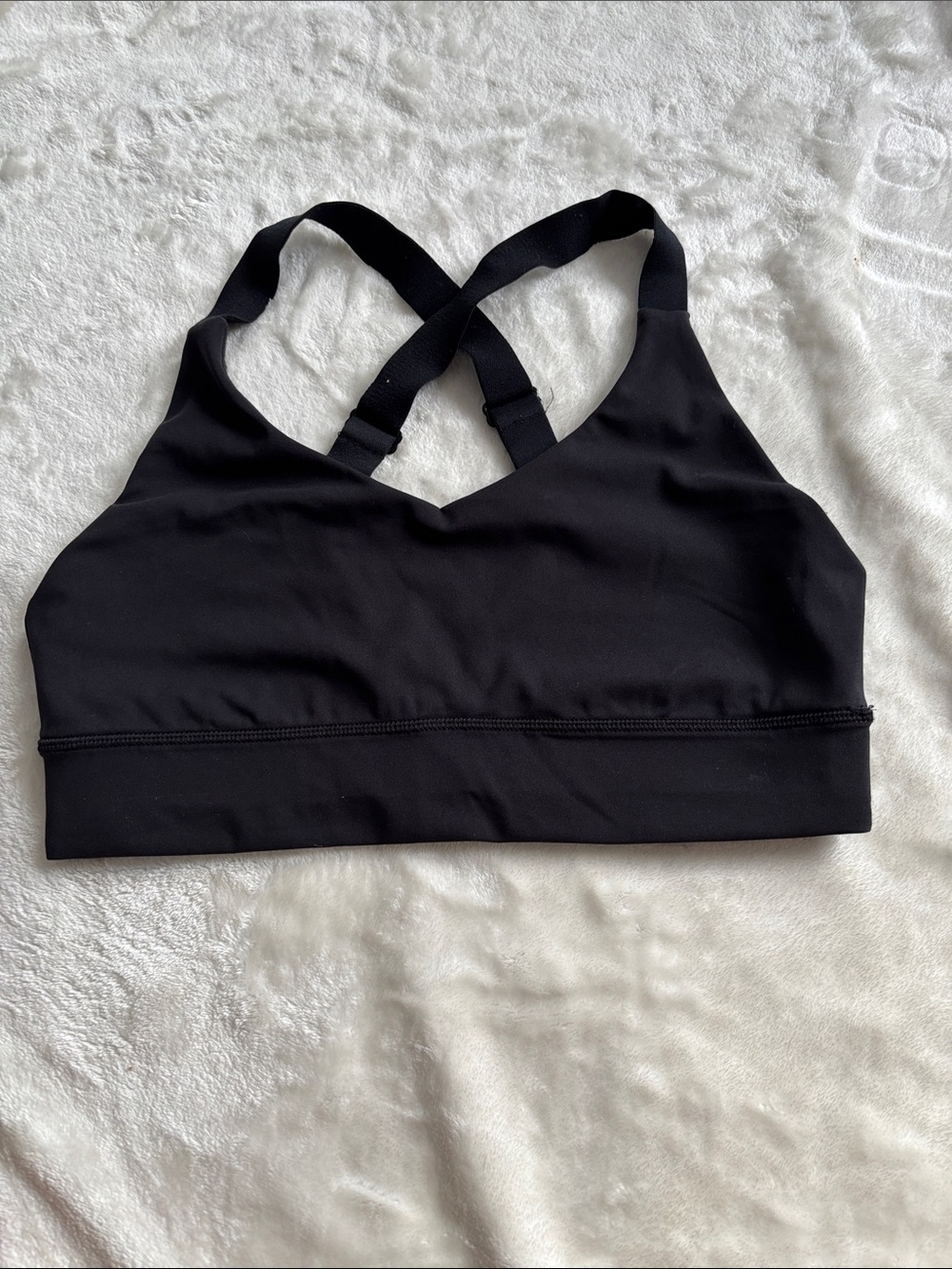 lululemon athletica Black Cross-Strap Workout Bra